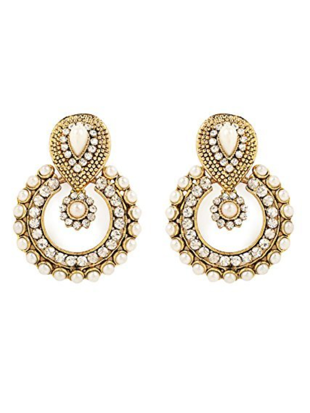YouBella Gold Plated Traditional Pearl Earrings for Women