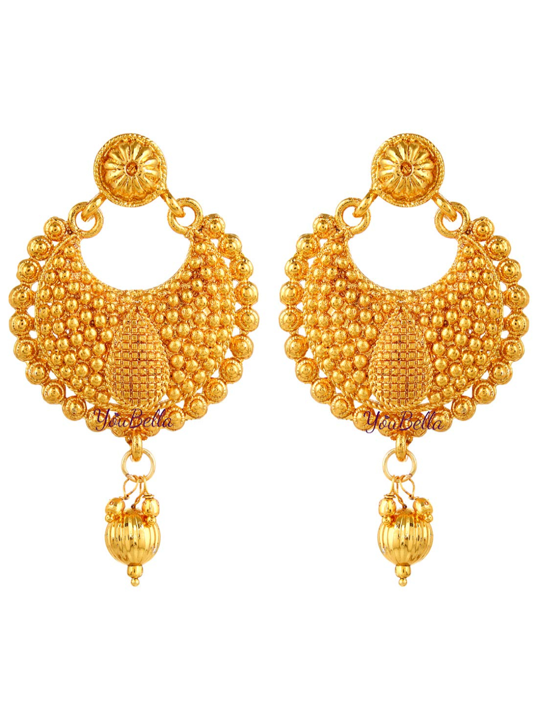 YouBella Gold Plated Jewellery Combo of Traditional Earrings for Girls and Women