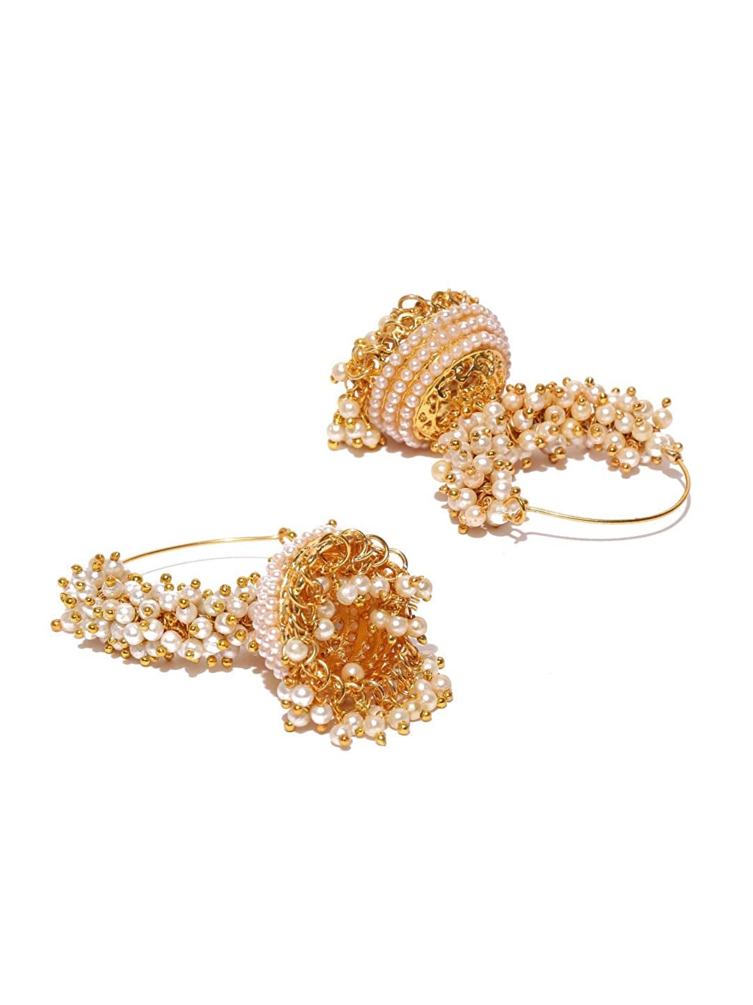 YouBella Golden Plated Hoop Earrings for Women (Golden )(YBEAR_31070)