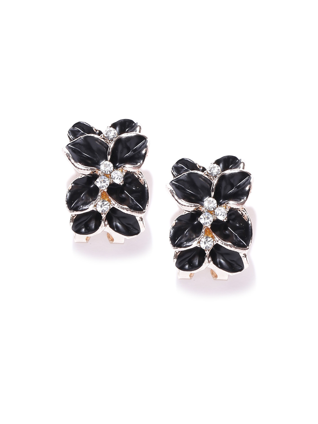 YouBella Black Gold-Plated Stone Studs