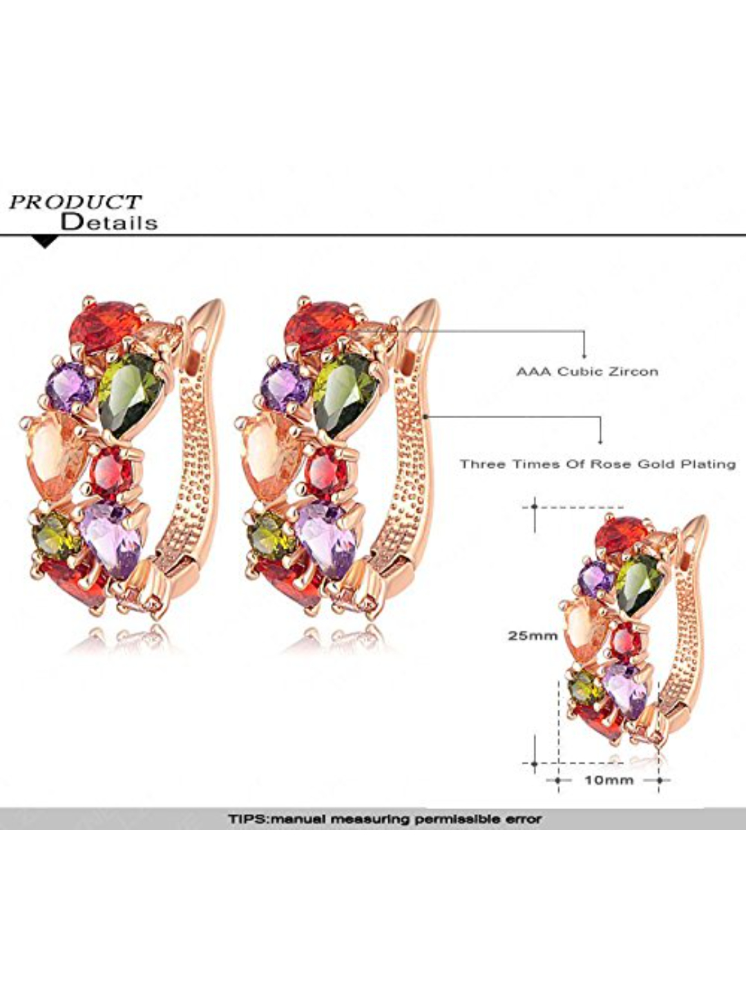 YouBella Stylish Fancy Party Wear Jewellery Gold Plated  Hoop Earrings for Women (Multi-colour) (YBEAR_31126)