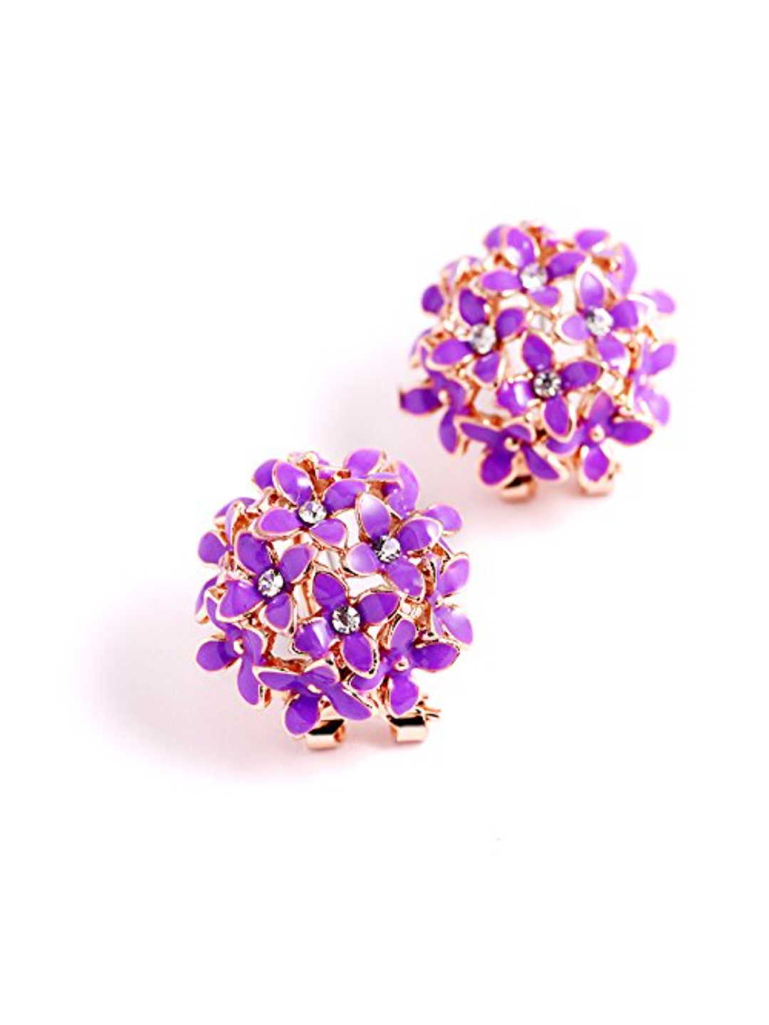 YouBella Valentine Gifts : Jewellery Presents Gracias Collection Floral Earrings for Girls and Women (Purple)