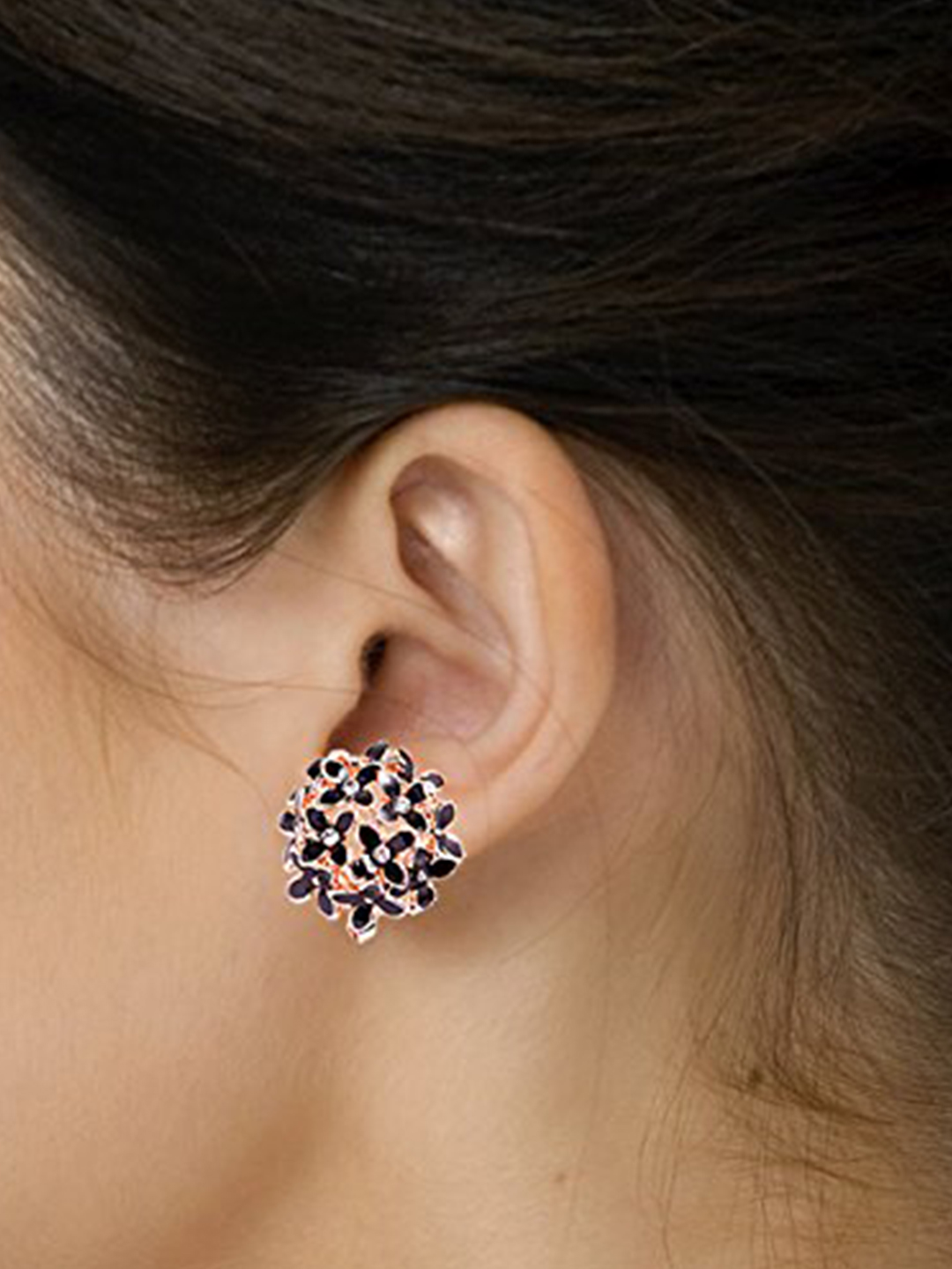 Valentine Gifts : YouBella Jewellery Presents Gracias Collection Floral Earrings for Girls and Women (Black)