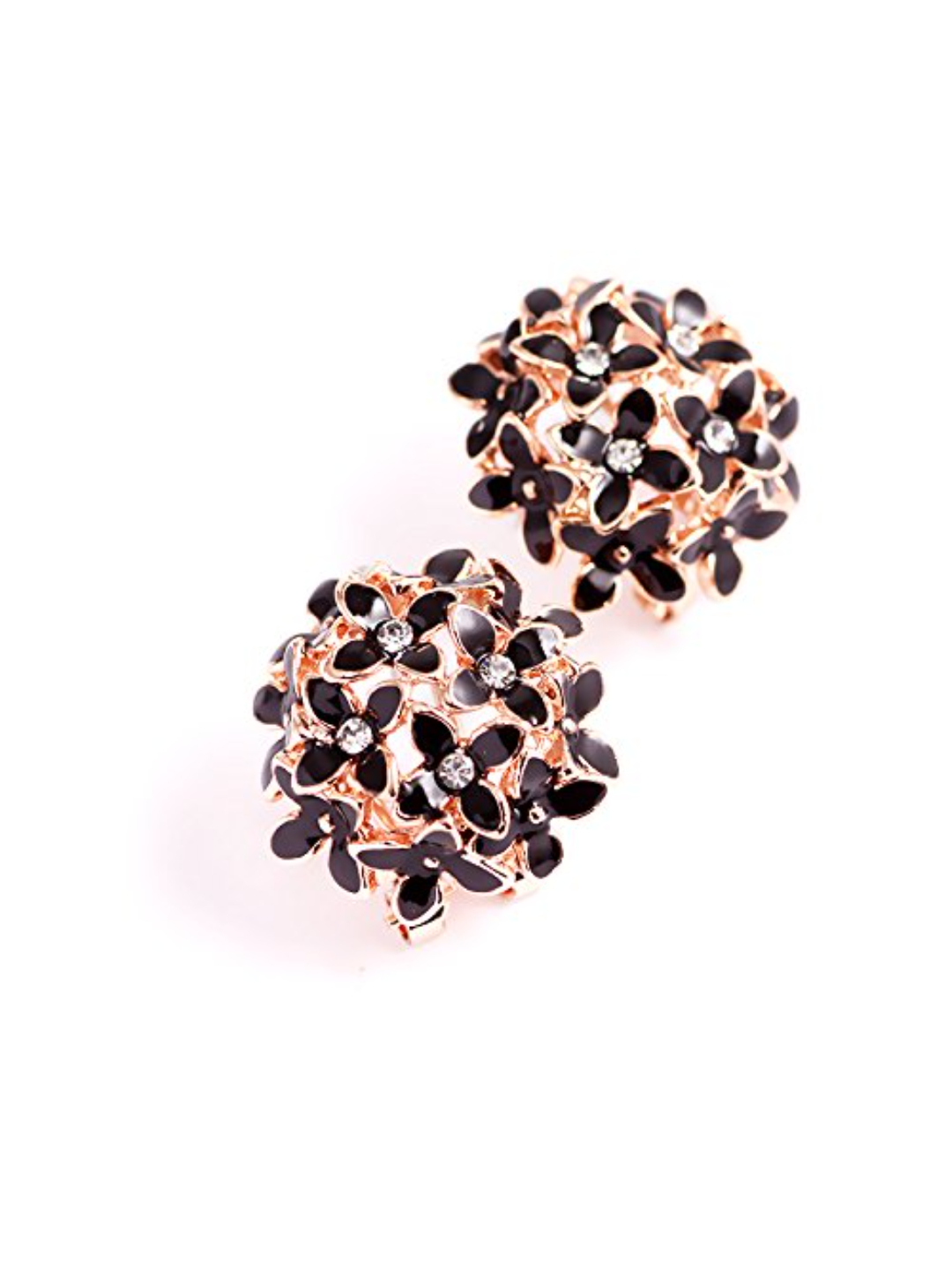 Valentine Gifts : YouBella Jewellery Presents Gracias Collection Floral Earrings for Girls and Women (Black)