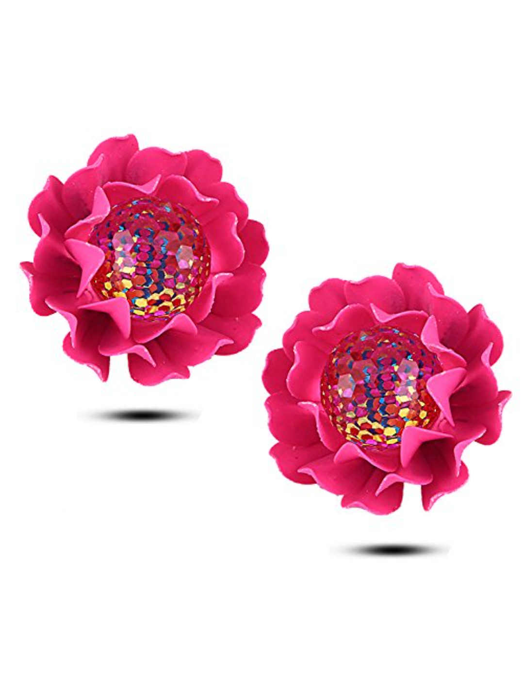 Valentine Gifts : YouBella Jewellery Presents Gracias Collection Floral Earrings for Girls and Women (Pink)