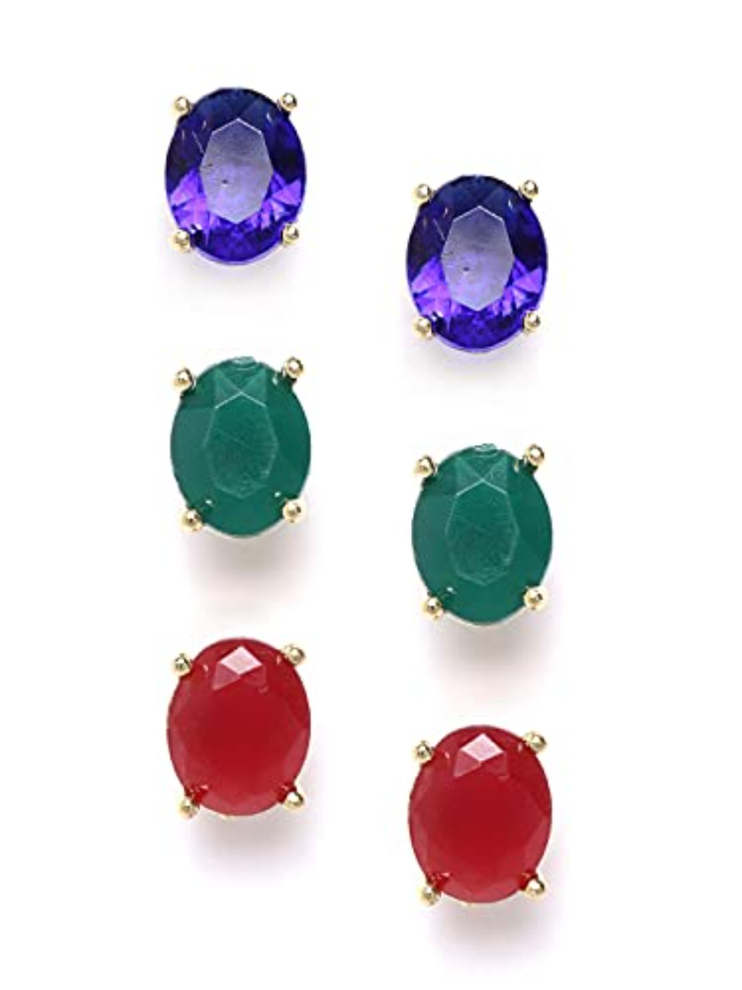 YouBella Combo of 2 6-In-1 Changeble Alloy Gold Earrings Jewellery for Girls/Women