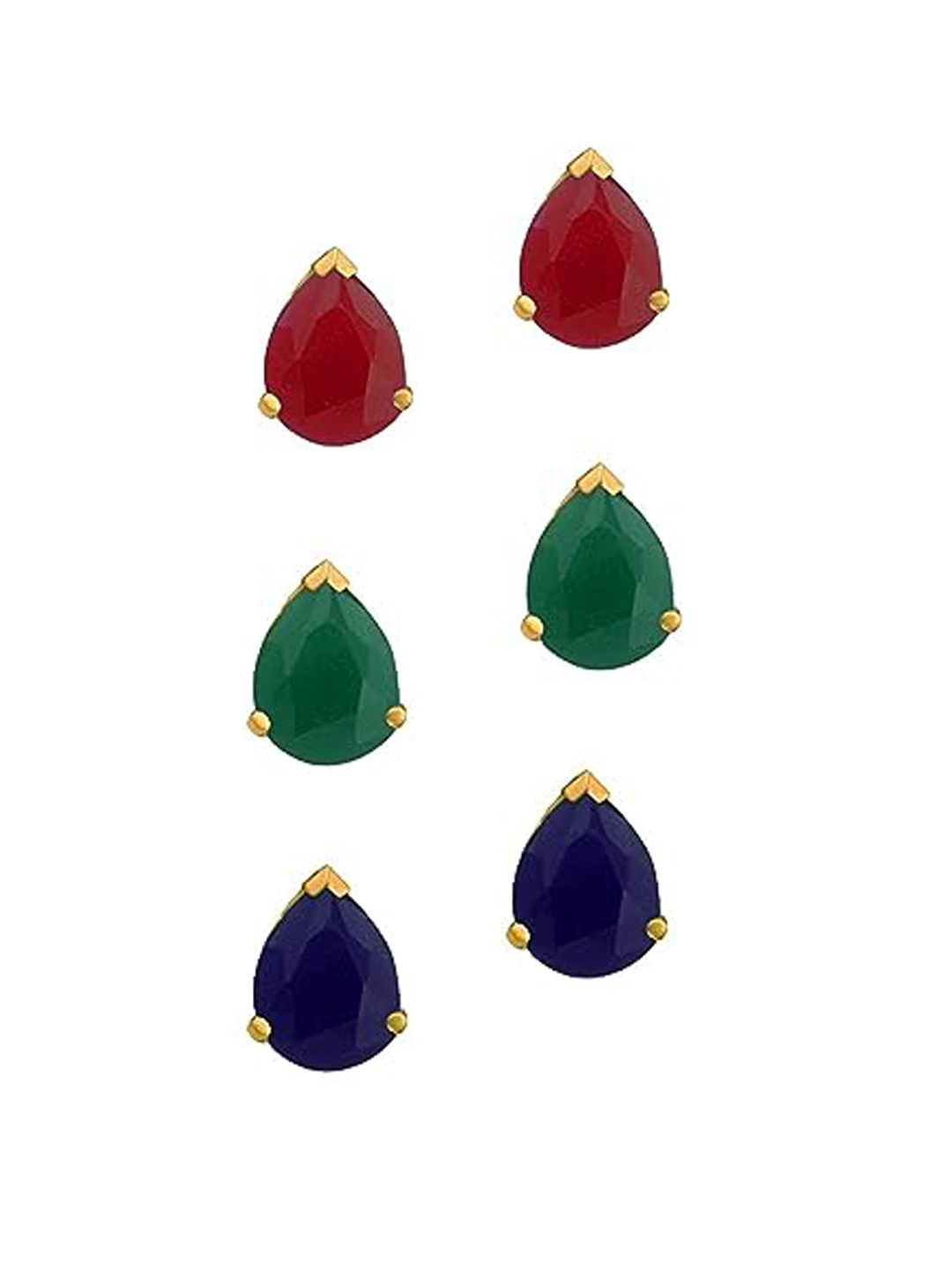 YouBella Combo of 2 6-In-1 Changeble Alloy Gold Earrings Jewellery for Girls/Women