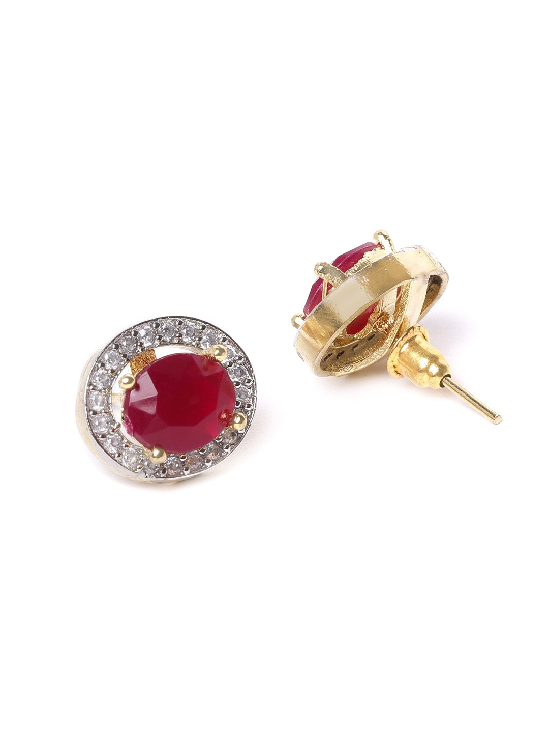 YouBella Set of 6 Gold-Plated Stone-Studded Studs