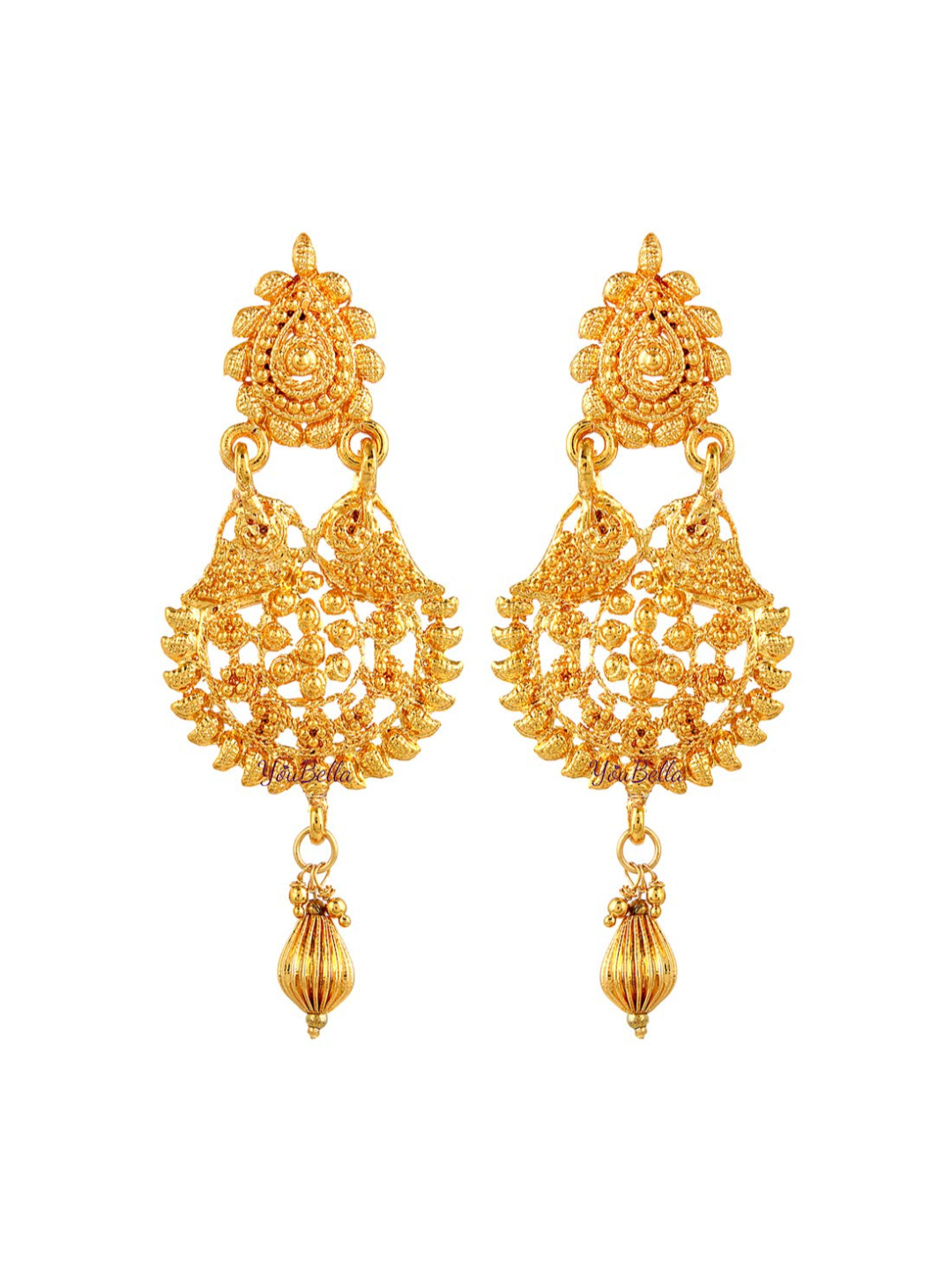 YouBella Jewellery Traditional Gold Plated Earrings for Girls and Women