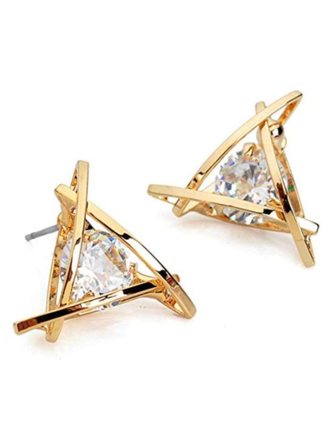 Best Valentine Gifts : YouBella Jewellery AAA Clear Zircon Gold Plated Earrings for Girls and Women