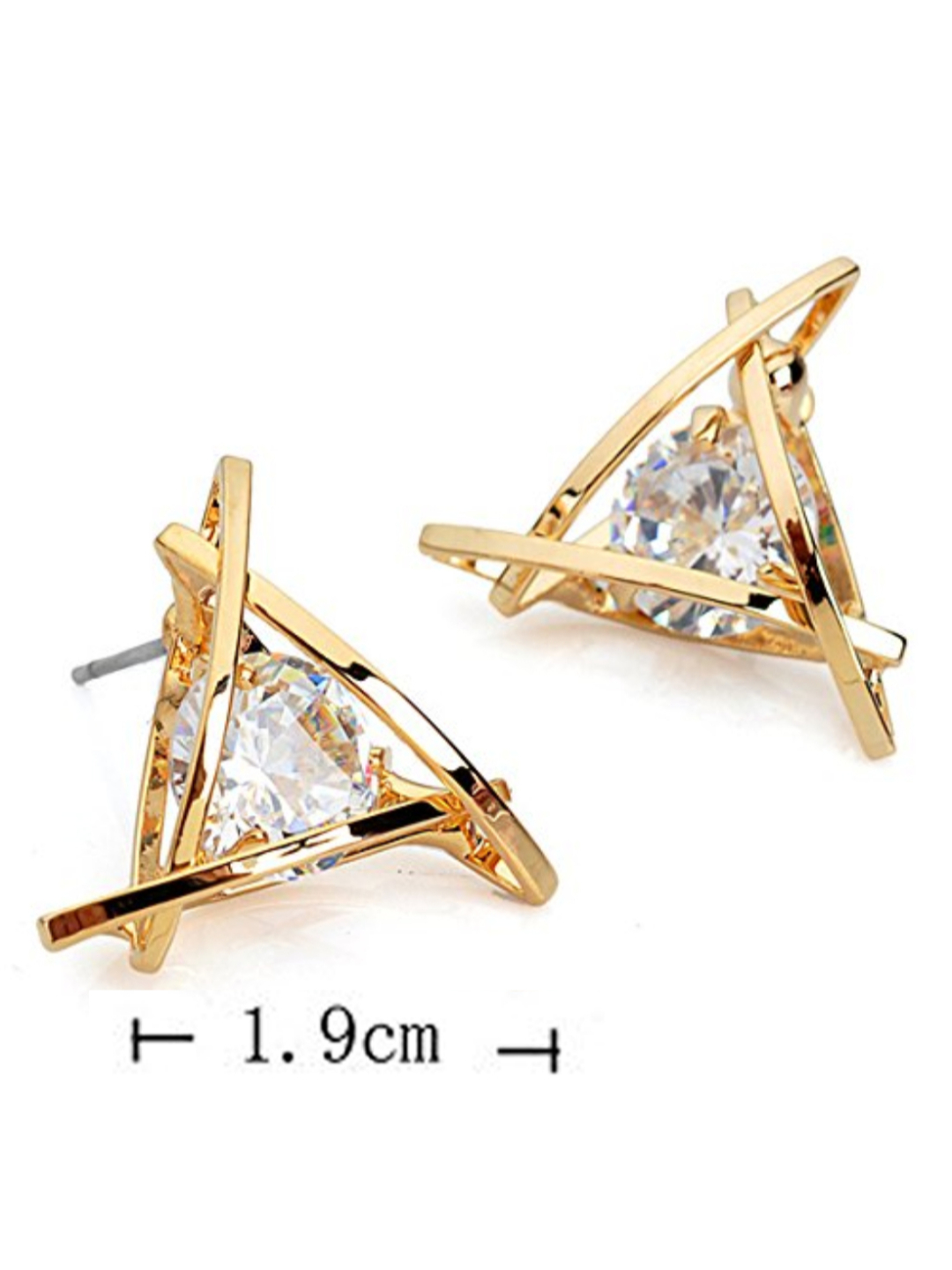 Best Valentine Gifts : YouBella Jewellery AAA Clear Zircon Gold Plated Earrings for Girls and Women