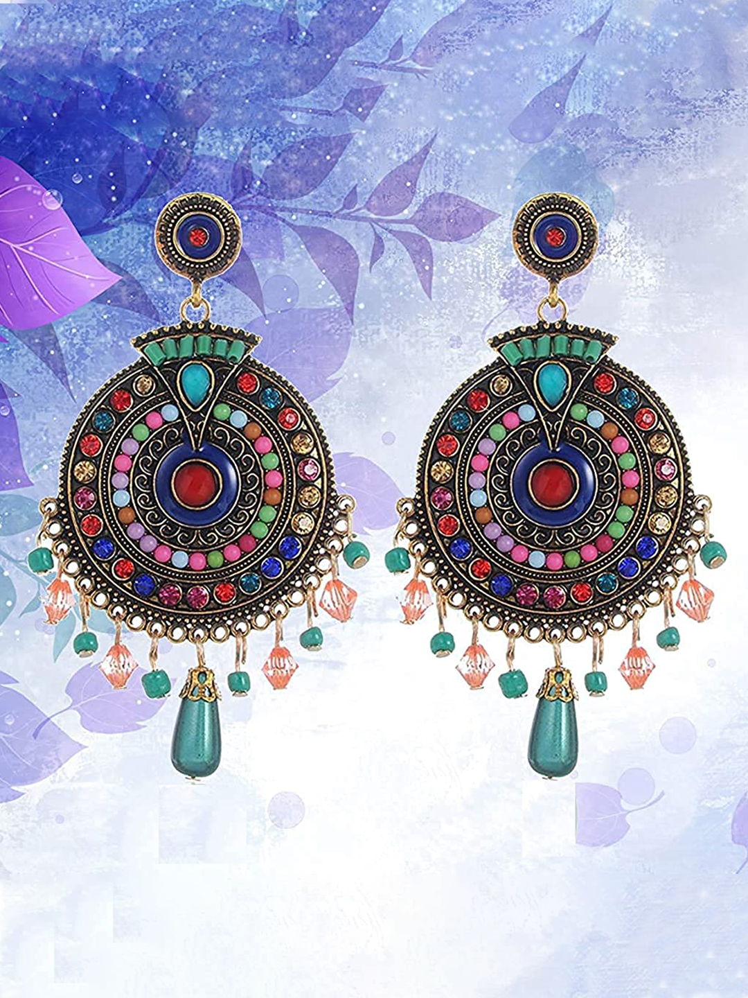 YouBella Jewellery Bohemian Multi-Color Earrings for Girls and Women