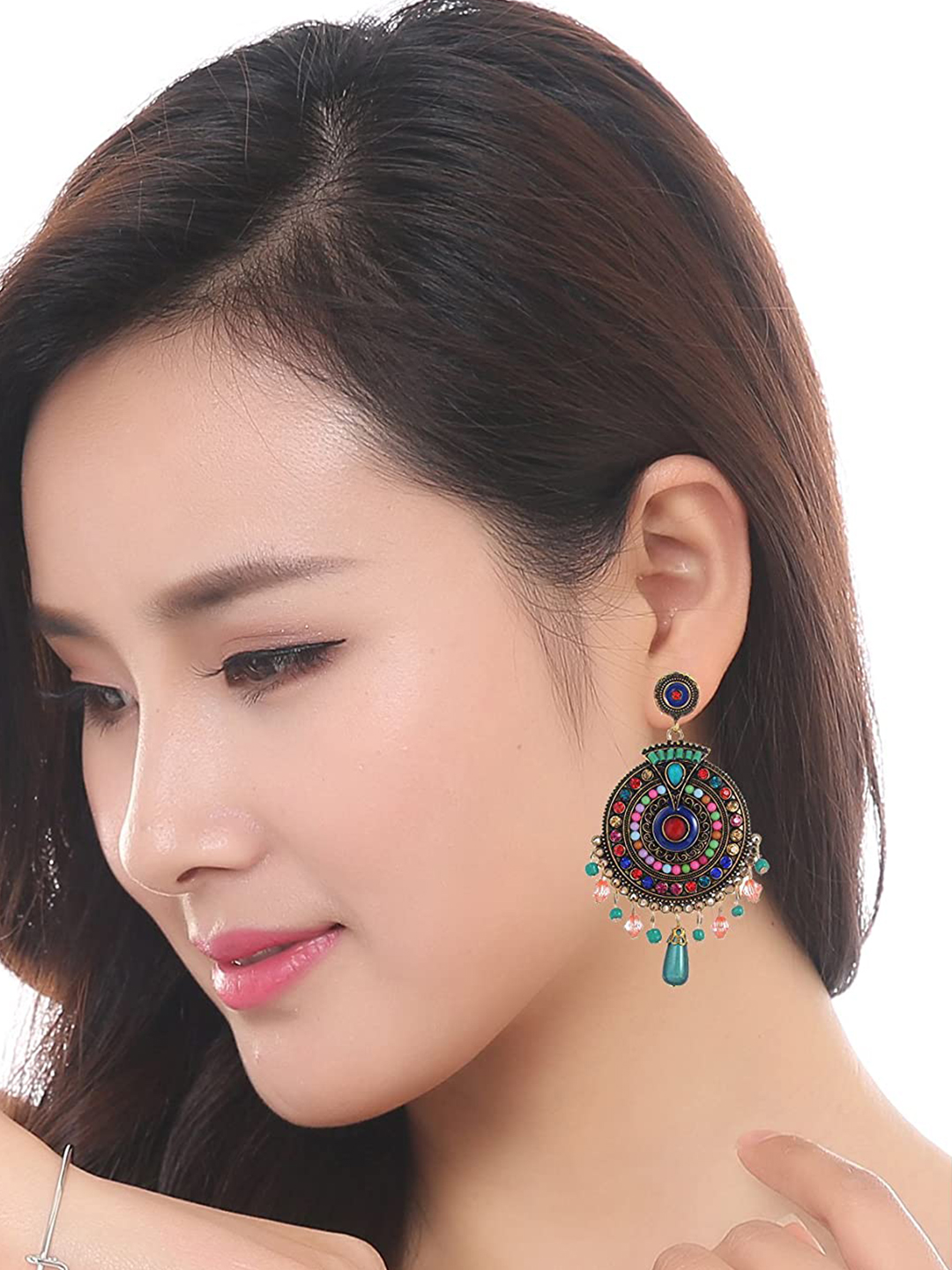 YouBella Jewellery Bohemian Multi-Color Earrings for Girls and Women