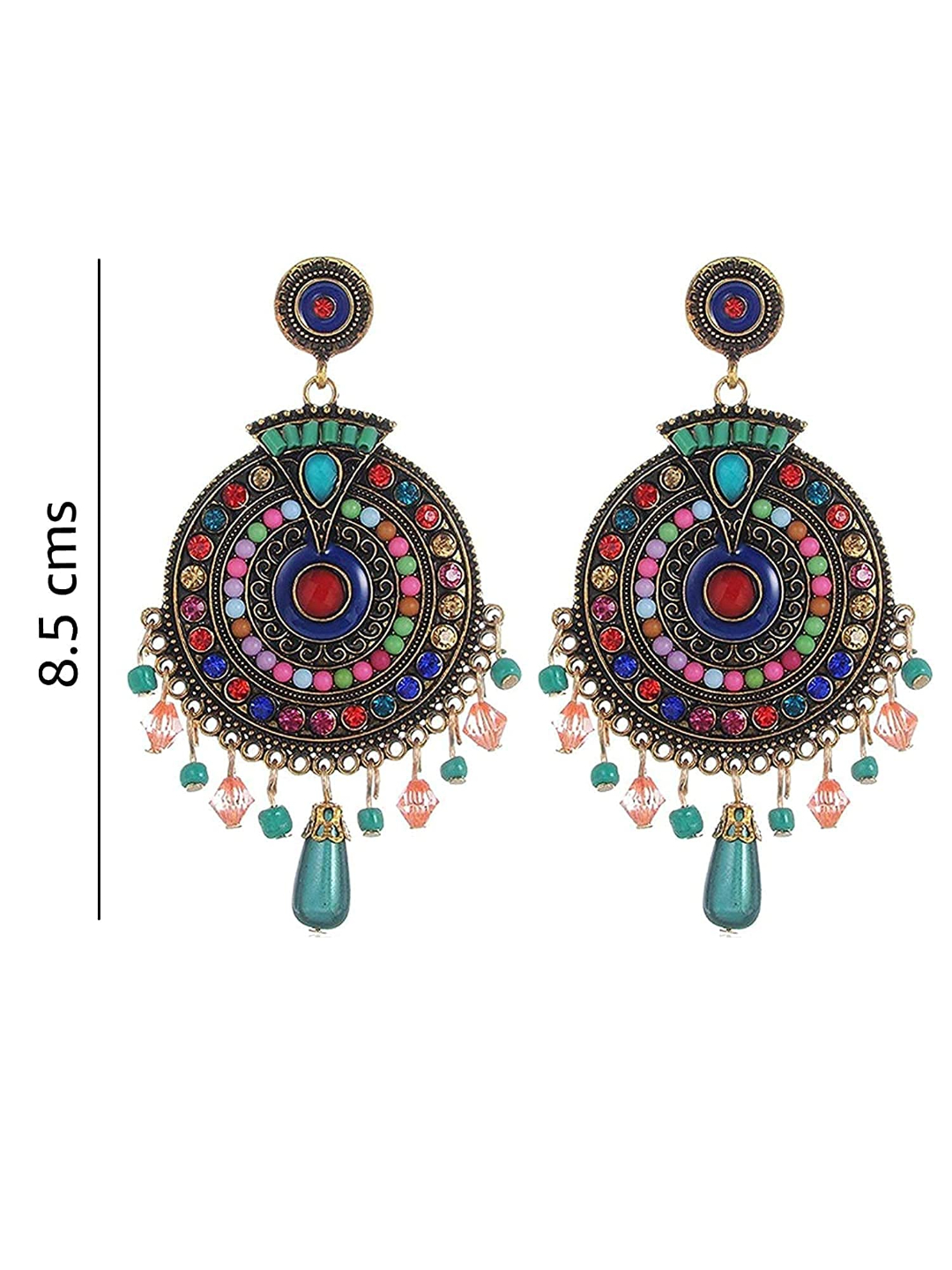 YouBella Jewellery Bohemian Multi-Color Earrings for Girls and Women