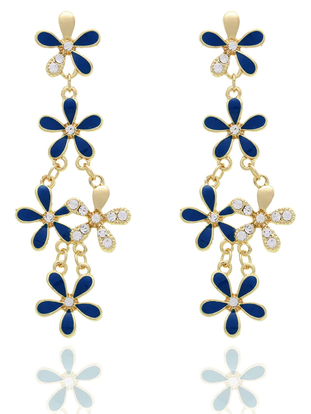 YouBella Jewellery Designer Hanging Earrings for Girls and Women (Blue)
