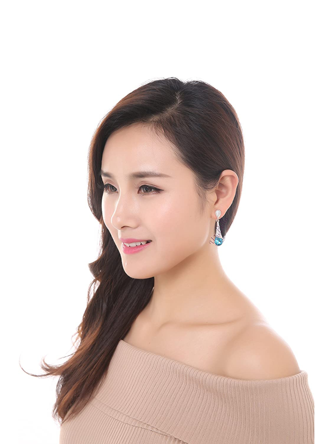 Valentine Gifts : YouBella Jewellery Valentine Collection Zircon Fancy Party Wear Earrings for Girls and Women (Blue)