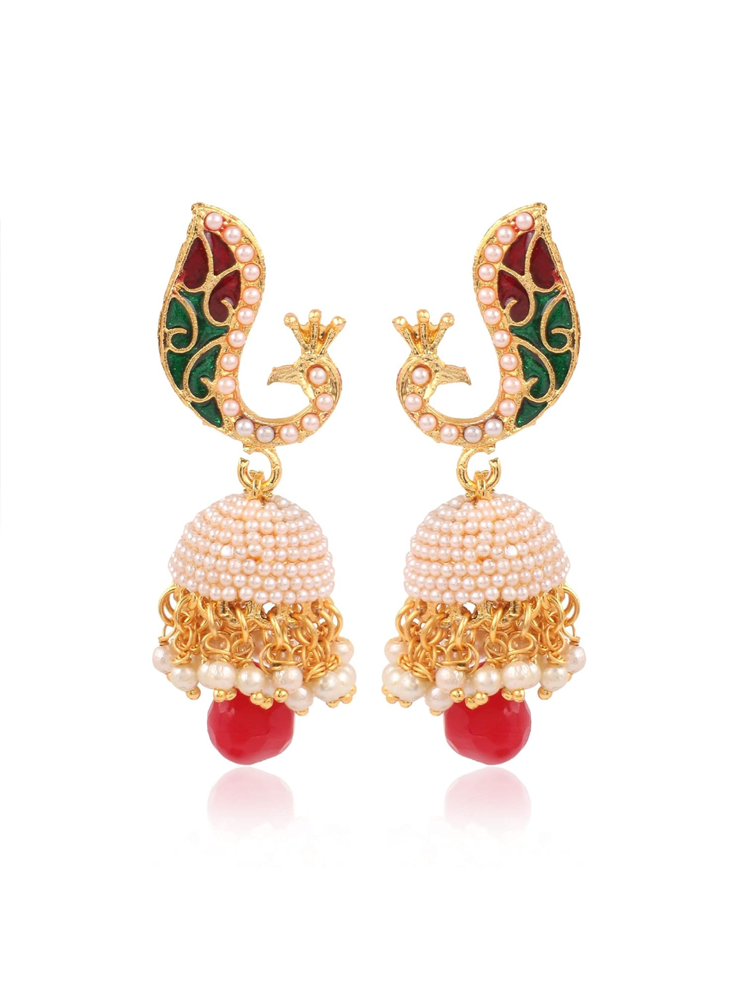 YouBella Jewellery Gold Plated Pearl Jhumka/Jhumki Earrings for Women Traditional Earrings for Girls