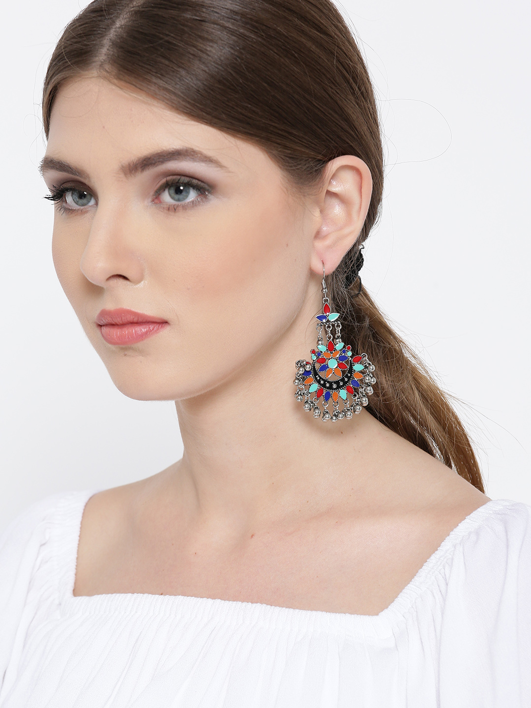 YouBella Jewellery Oxidised Afghani Tribal Earrings for Girls and Women