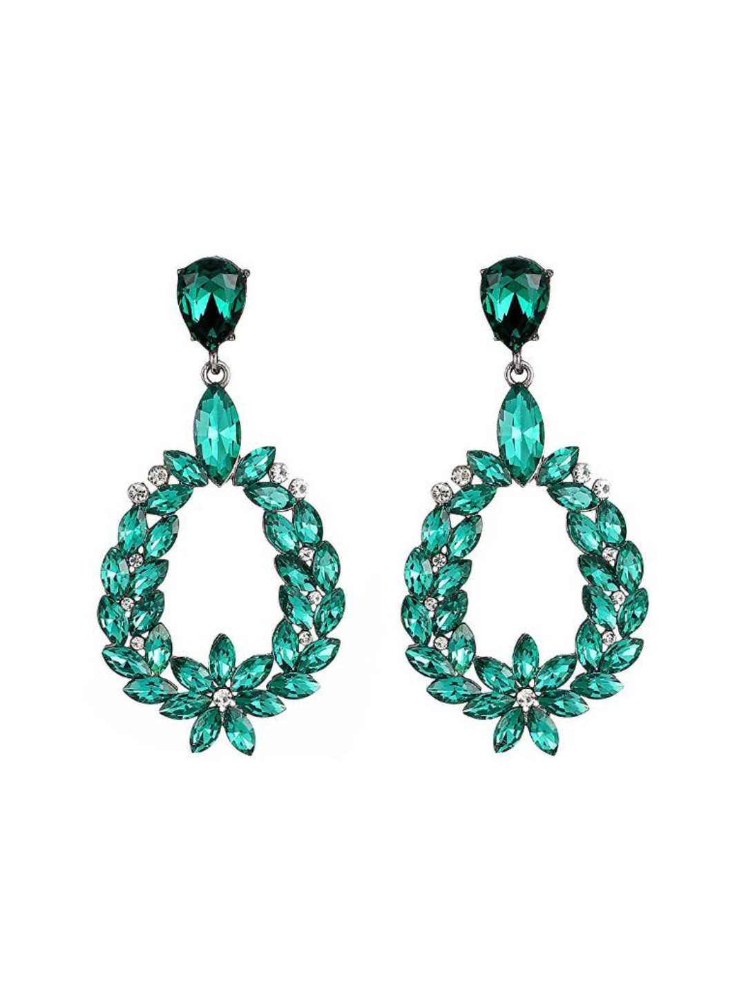 YouBella Jewellery Valentine Collection AAA Swiss Zircon Earings Fashion Earrings for Girls and Women (GREEN)
