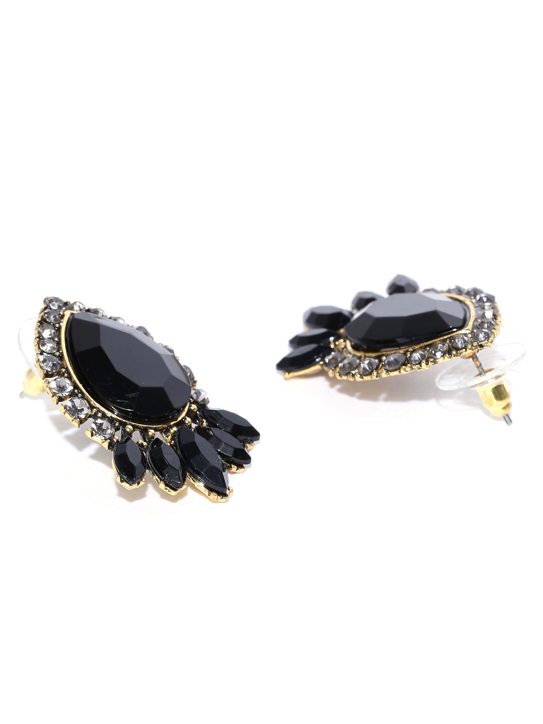 YouBella Black Gold-Plated Stone Studs