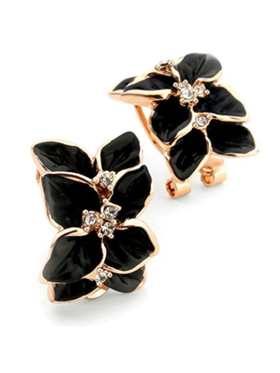 YouBella Fashion Jewellery Stylish Fancy Party Wear Earrings for Women Traditional Earrings Tops for Girls (BLACK)