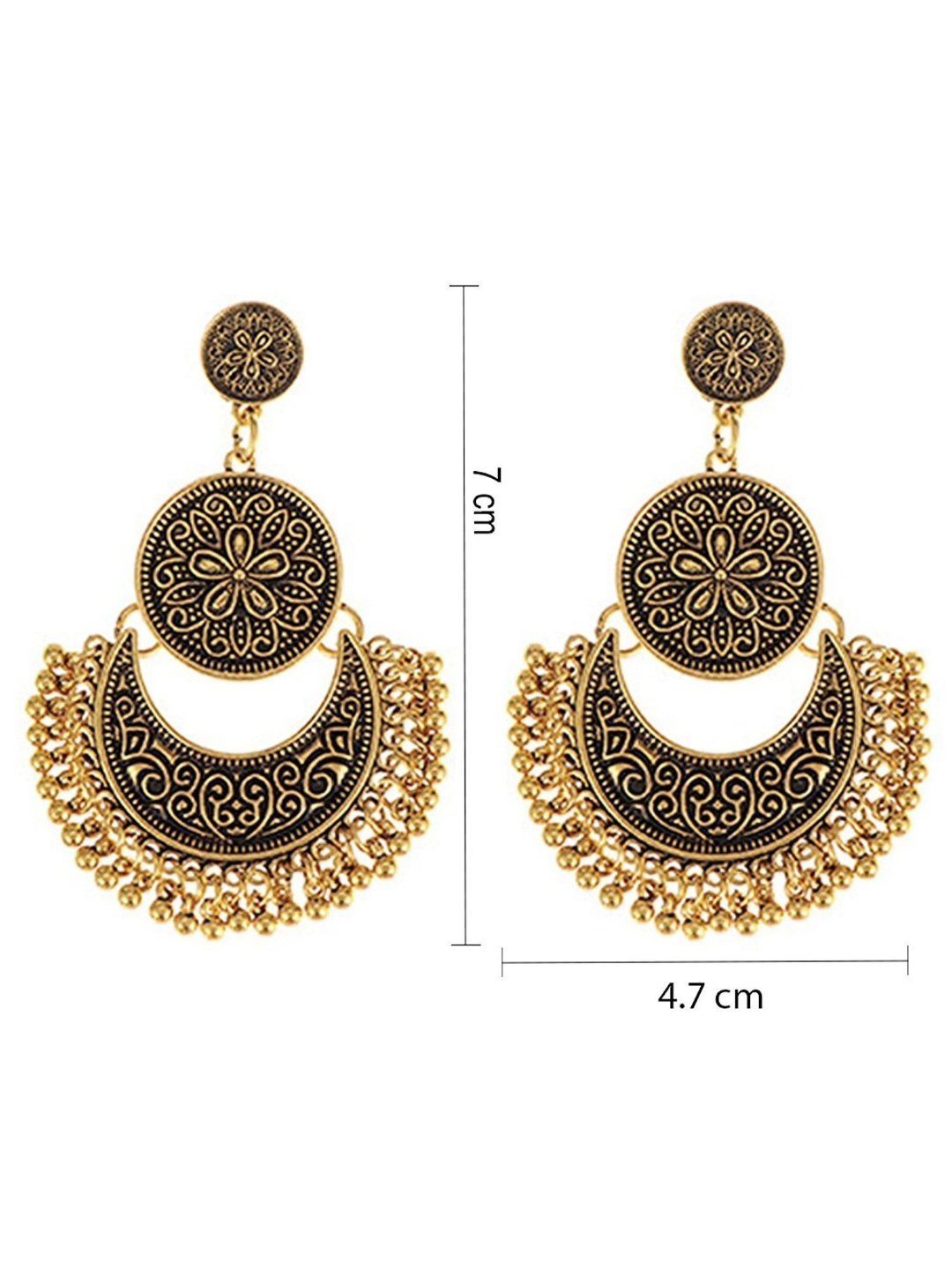 YouBella Jewellery Oxidised Afghani Tribal Earrings For Girls and Women