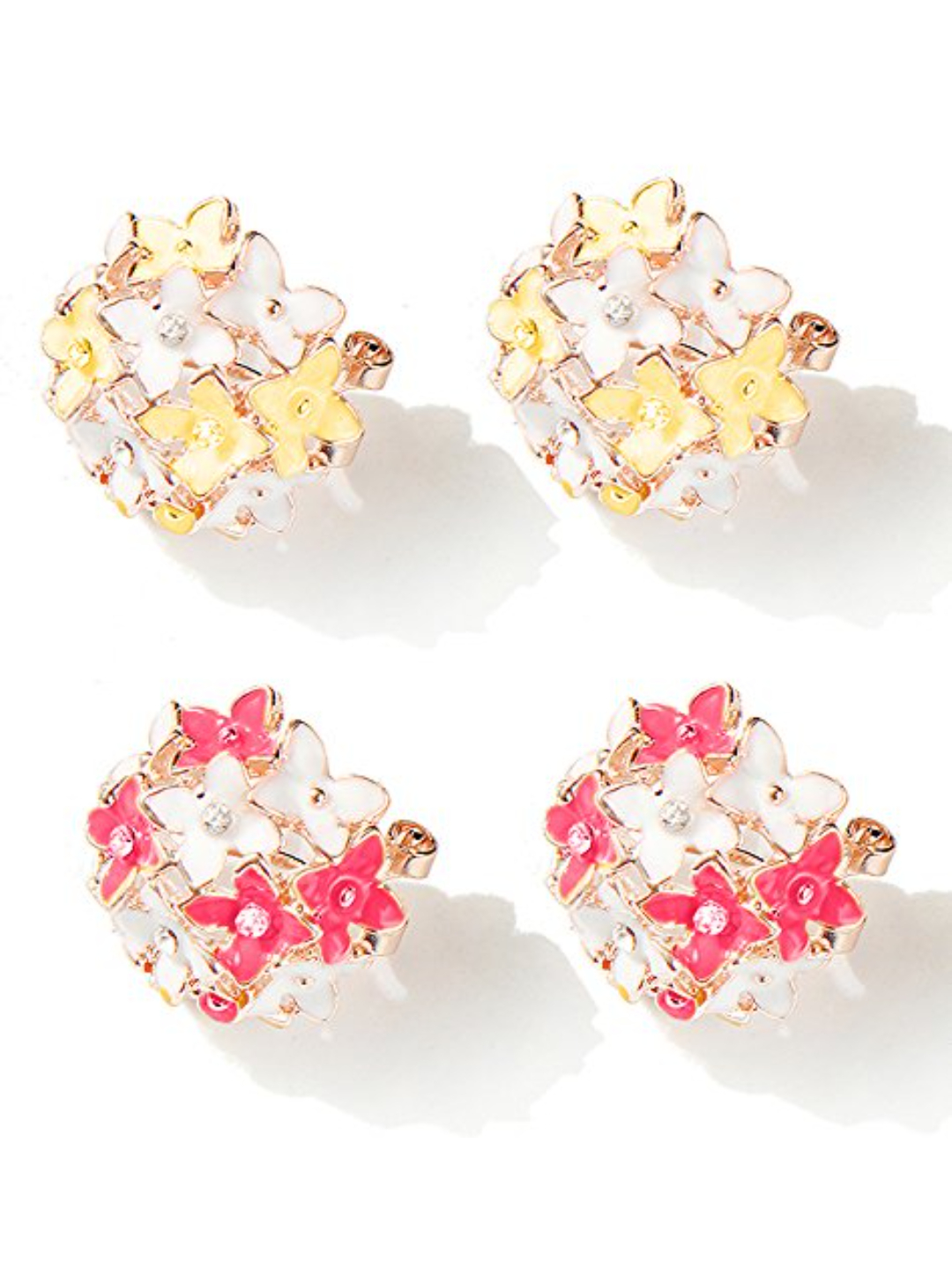 YouBella Jewellery Presents Gracias Collection Floral Earrings Tops for Girls and Women (Combo-2)