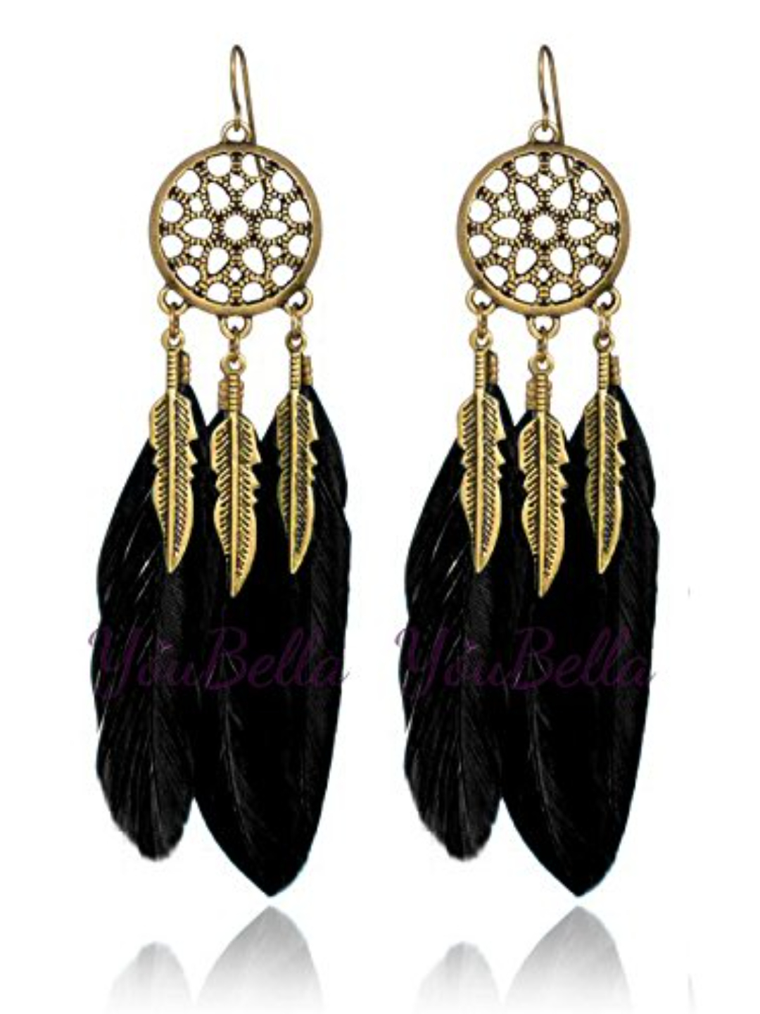 YouBella Jewellery Bohemian Feather Dangler Earrings For Girls and Women