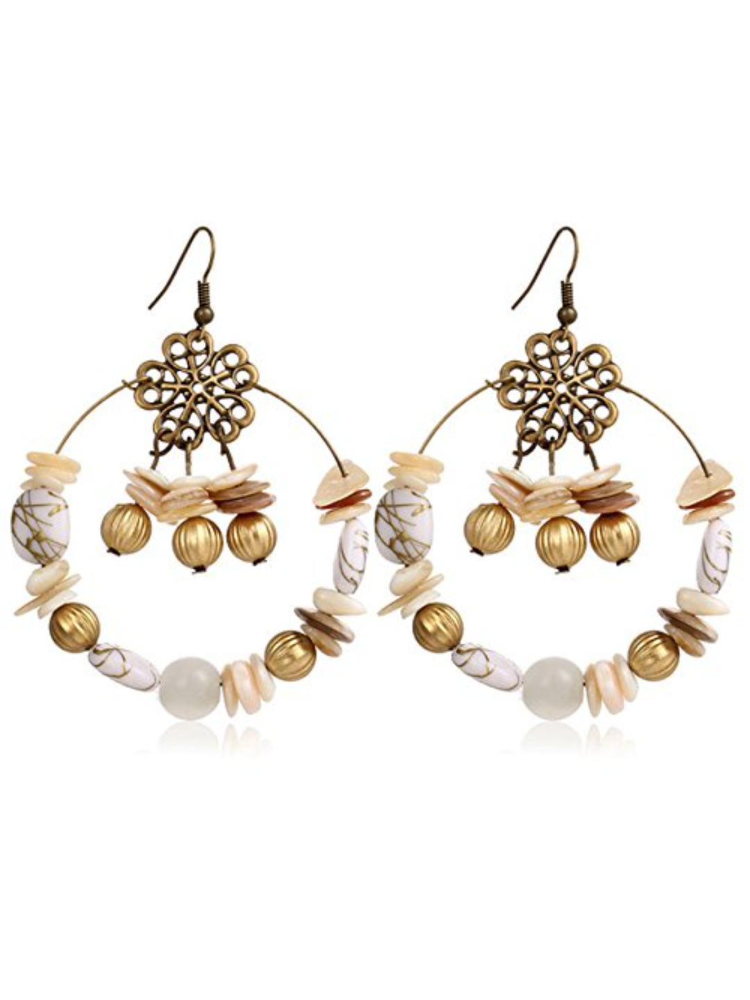 YouBella Fashion Jewellery Bohemian Earrings for Girls and Women (White)