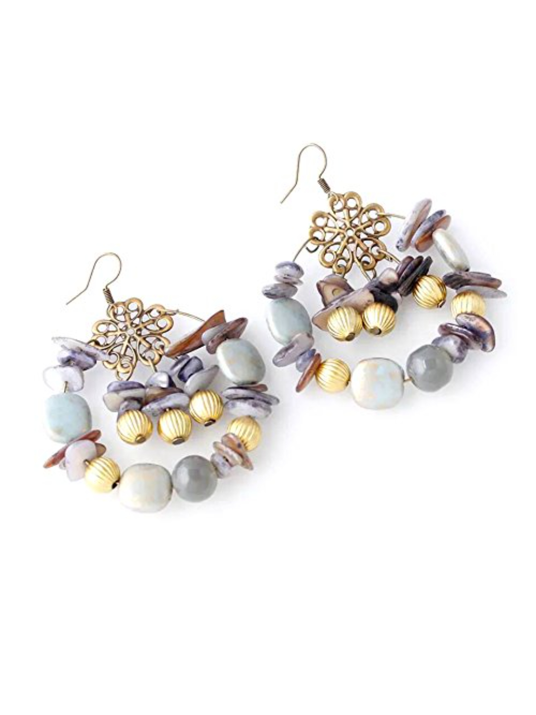 YouBella Fashion Jewellery Bohemian Earrings for Girls and Women (Grey)