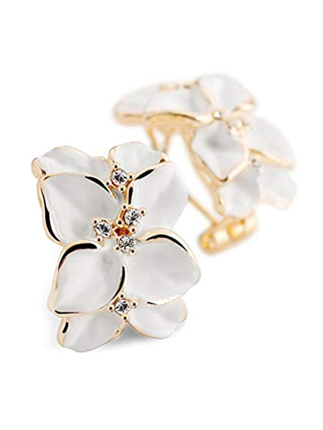 YouBella earrings for women Jewellery Crystal Earrings Combo Tops for Girls and Women (Black & White)