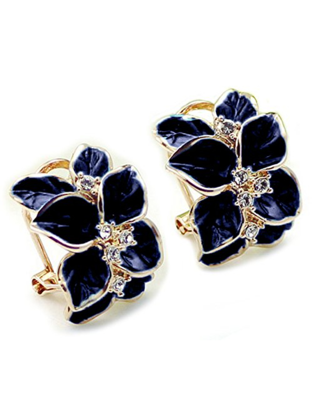 YouBella Fashion Jewellery Crystal Earrings Tops for Girls and Women (Blue)