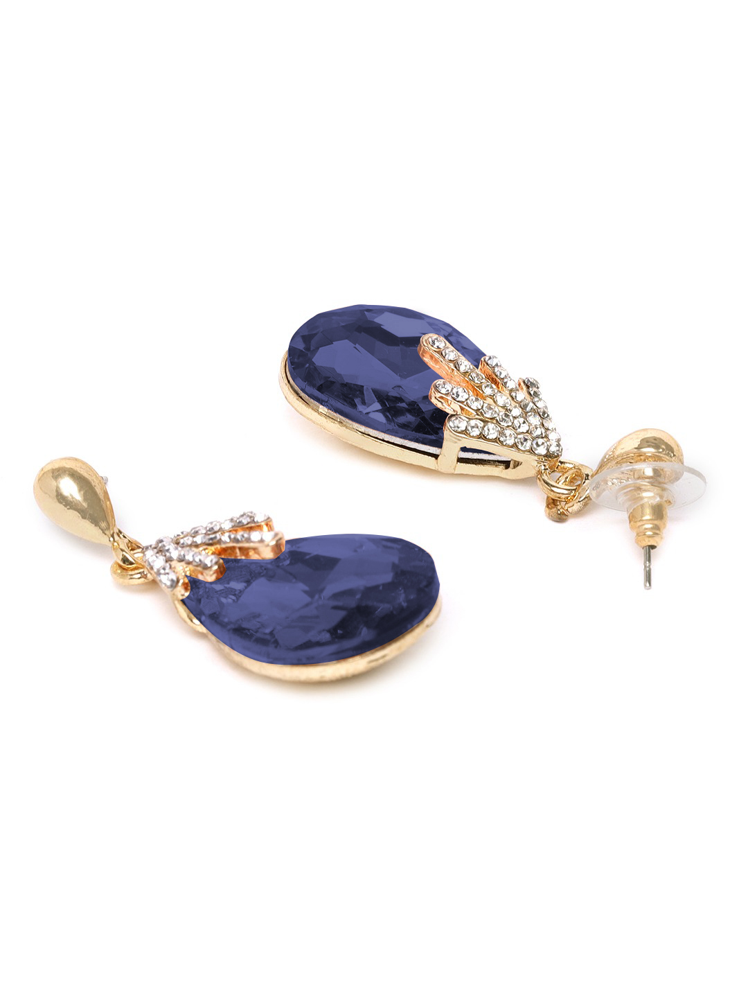 YouBella Jewellery Crystal Drop Earrings for Girls and Women (Blue)