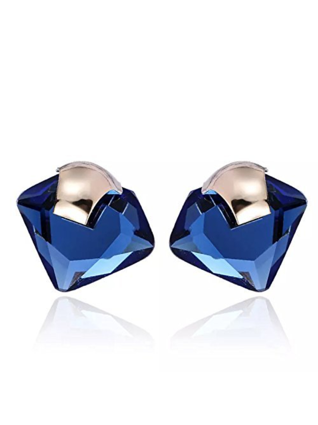 YouBella Jewellery Valentine Collection Crystal Stud Earrings for Girls and Women (Blue)