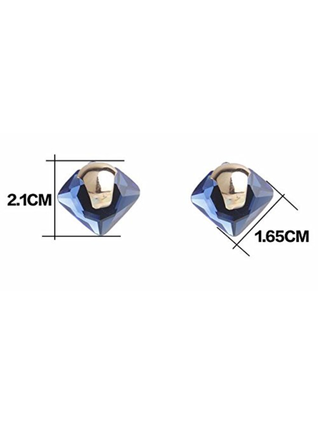 YouBella Jewellery Valentine Collection Crystal Stud Earrings for Girls and Women (Blue)