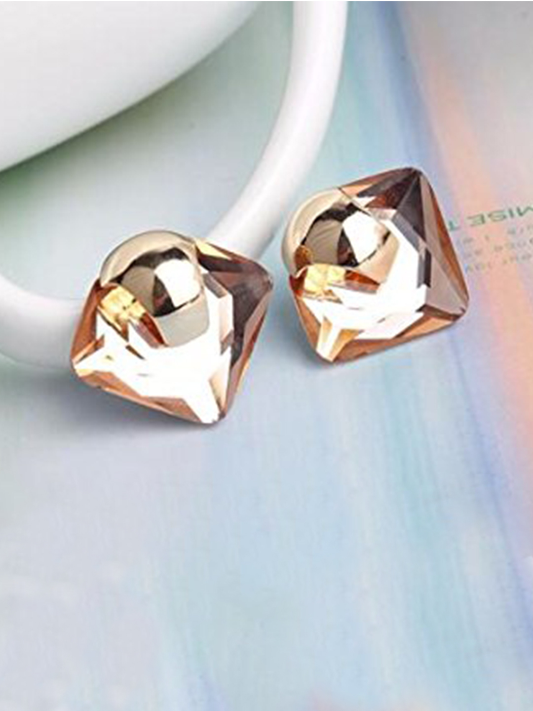 YouBella Jewellery Crystal Geometrical Earrings For Girls and Women