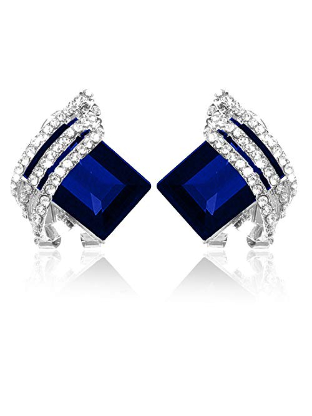 YouBella Gold Plated Silver Plated	Fashion Jewellery Stylish Fancy Party Wear Silver Earrings for Girl's and Women's