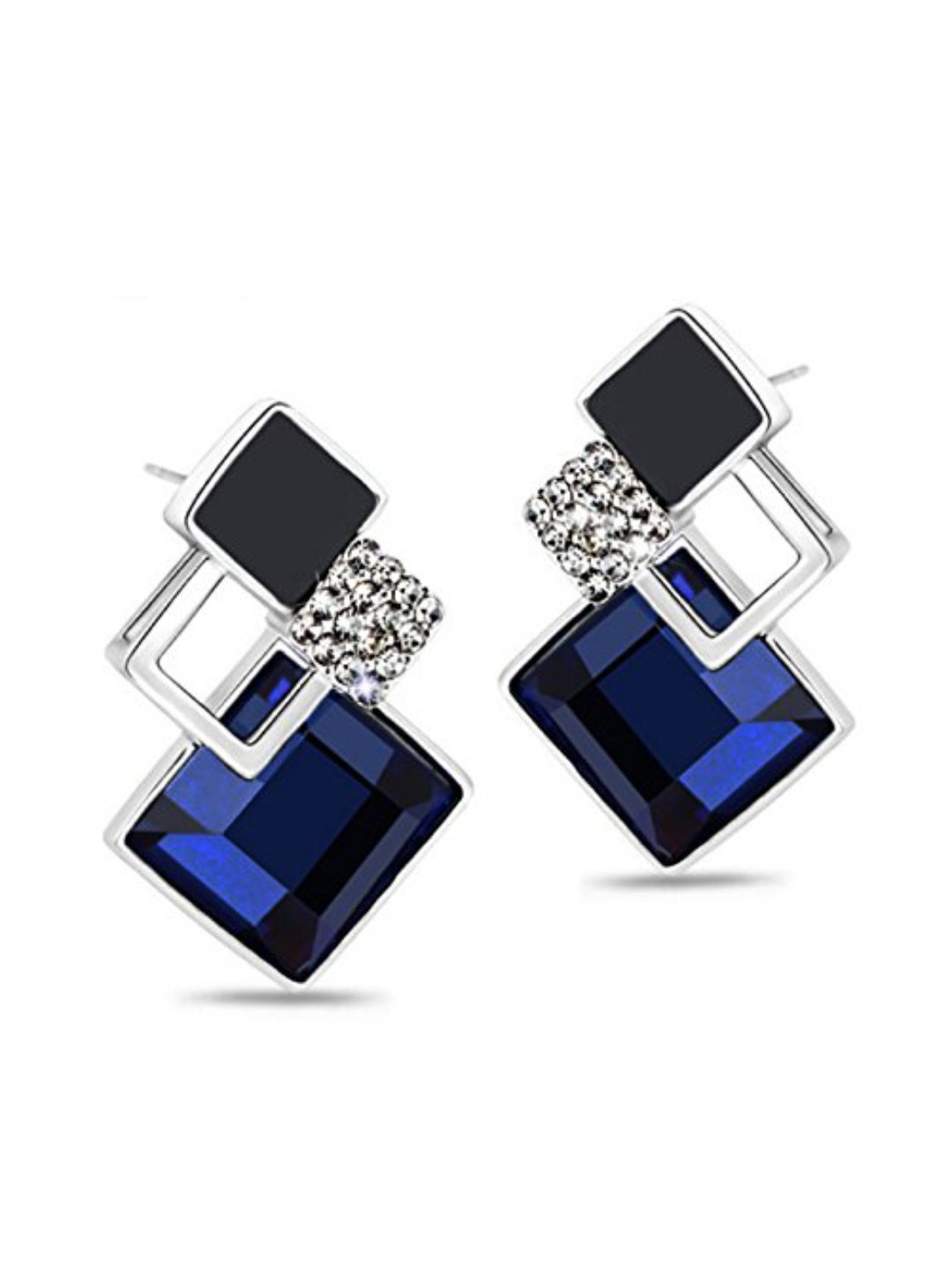 Valentine Gifts : YouBella Fashion Jewellery Stylish Fancy Party Wear Earrings for Girls and Women (Blue)