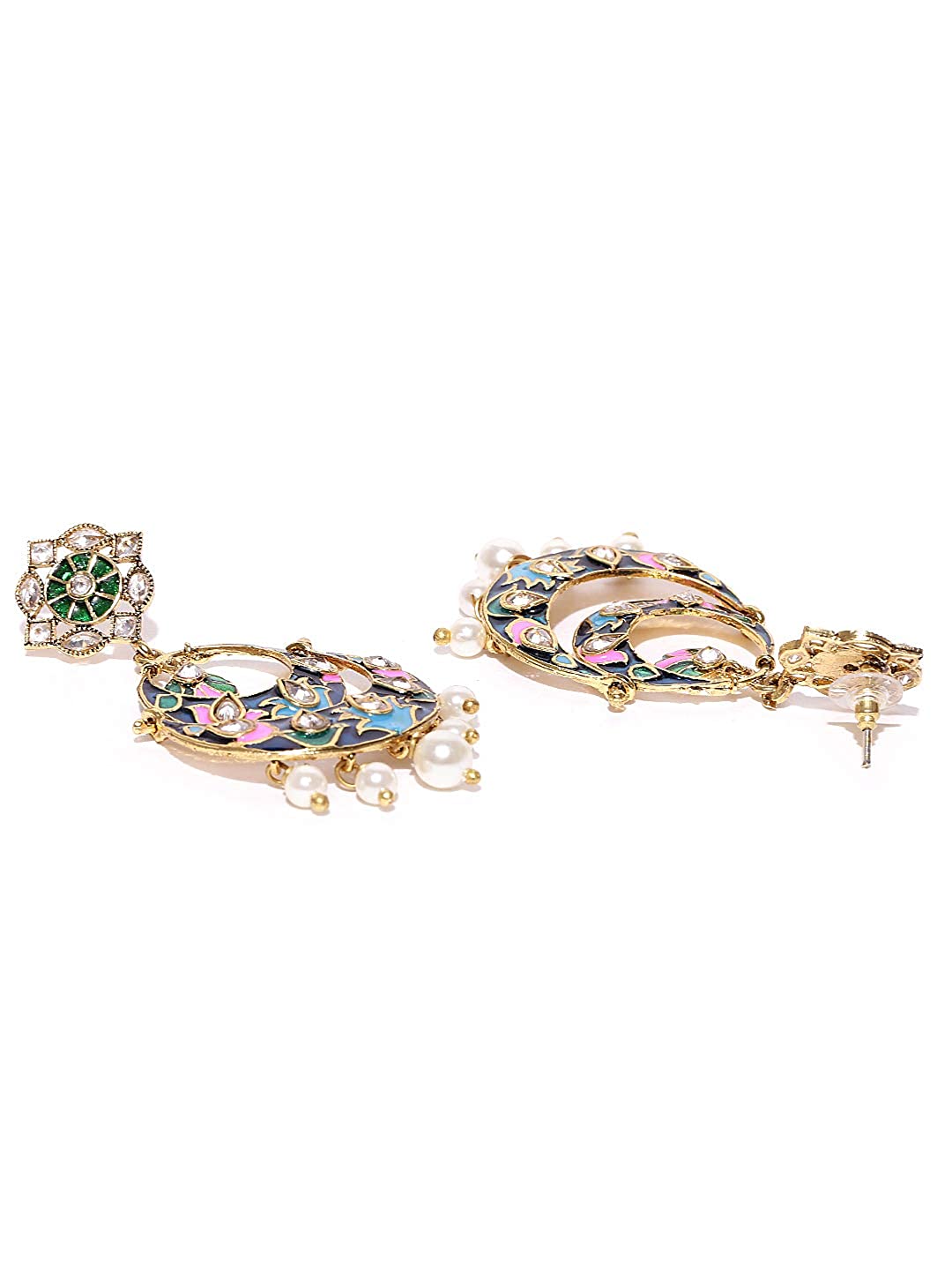 YouBella Jewellery Traditional Stylish Gold Plated Pearl Fancy Party Wear Jhumka/Jhumki Earrings for Girls and Women