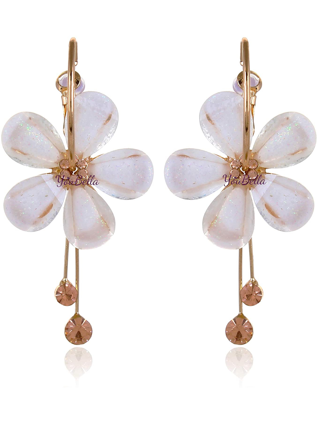 YouBella Stylish Party Wear Jewellery Gold Plated Drop Earrings for Women (Combo)(YBEAR_32130)
