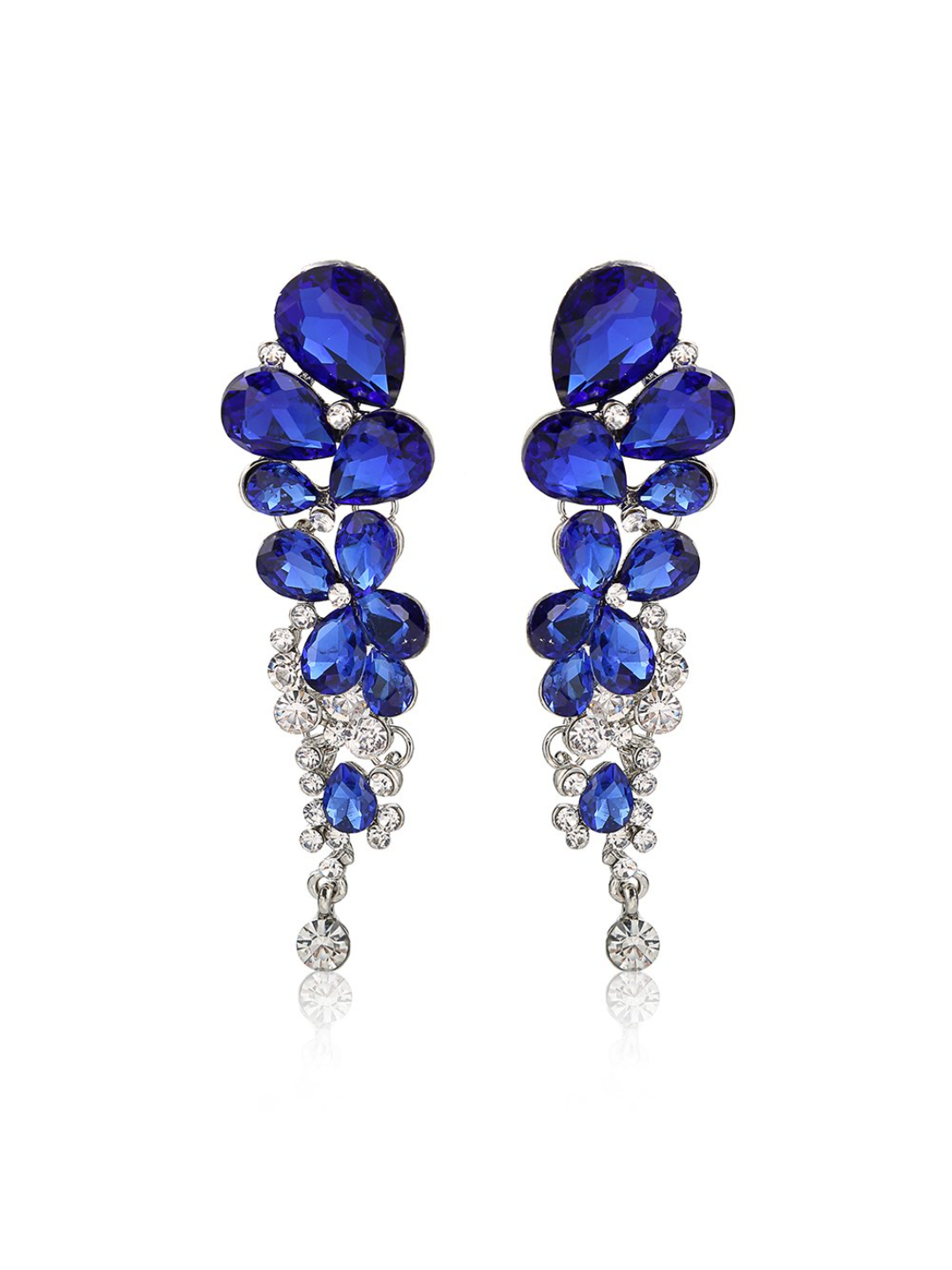 YouBella Fashion Jewellery Crystal Earrings for Girls and Women (BLUE)