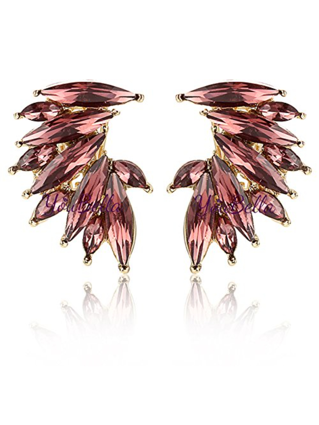 YouBella Fashion Jewellery Crystal Earrings for Girls and Women (Brown)