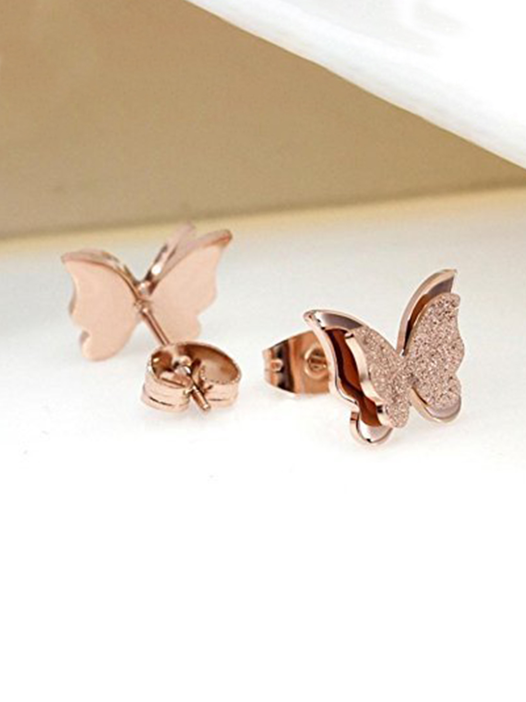 YouBella Stylish Latest Design Butterfly Jewellery Gold Plated Stud Earrings for Women