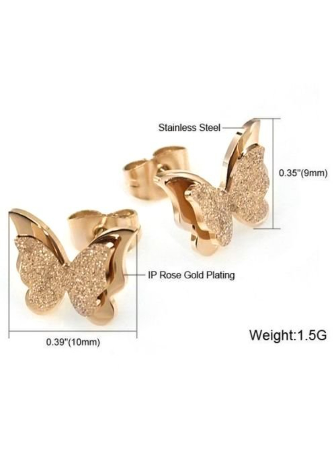 YouBella Stylish Latest Design Butterfly Jewellery Gold Plated Stud Earrings for Women