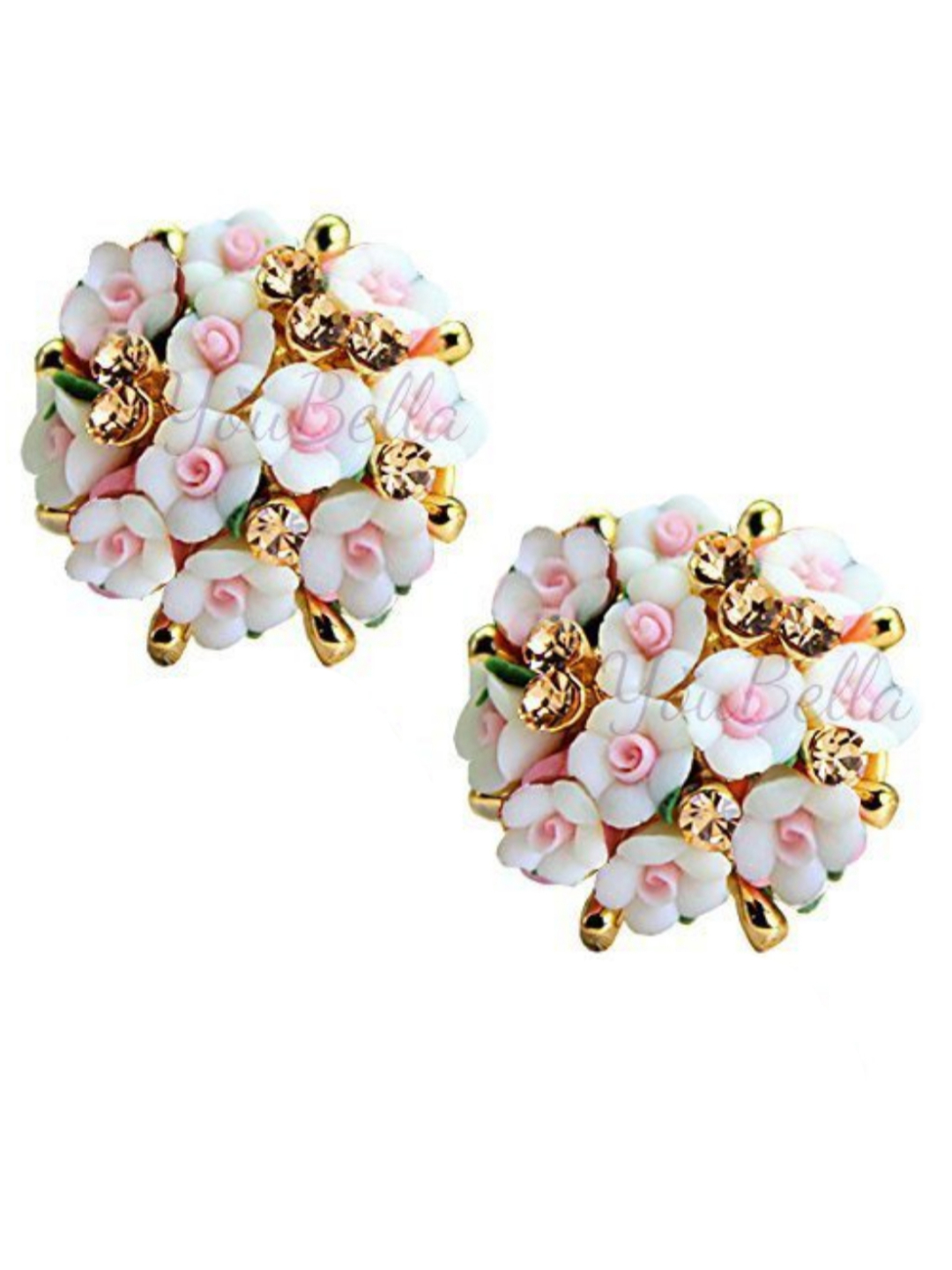 YouBella Stylish Party Wear Jewellery Gold Plated Studs Earrings for Women (Combo - 1)(YBEAR_32176)