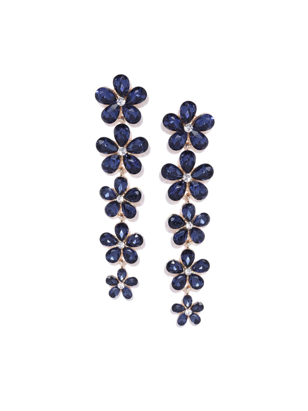 YouBella Stylish Party Wear Jewellery Gold Plated Drop Earrings for Women (BLUE)(YBEAR_32178)