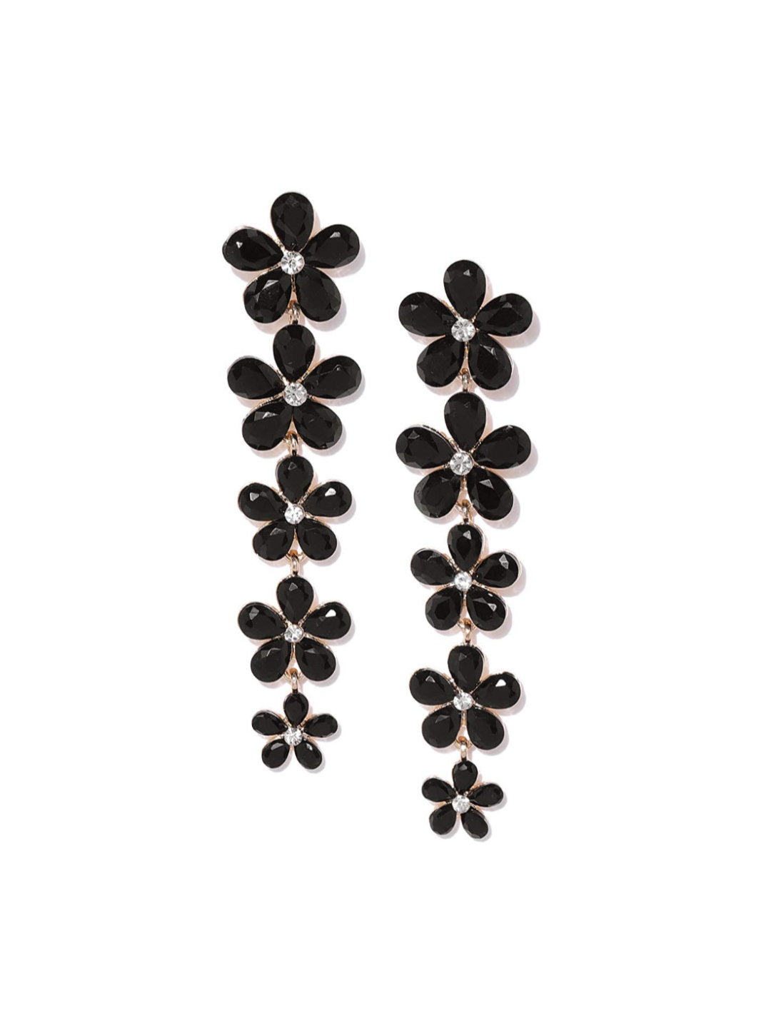 YouBella Jewellery Valentine Collection AAA Swiss Zircon Earings Fashion Earrings for Girls and Women (Black)