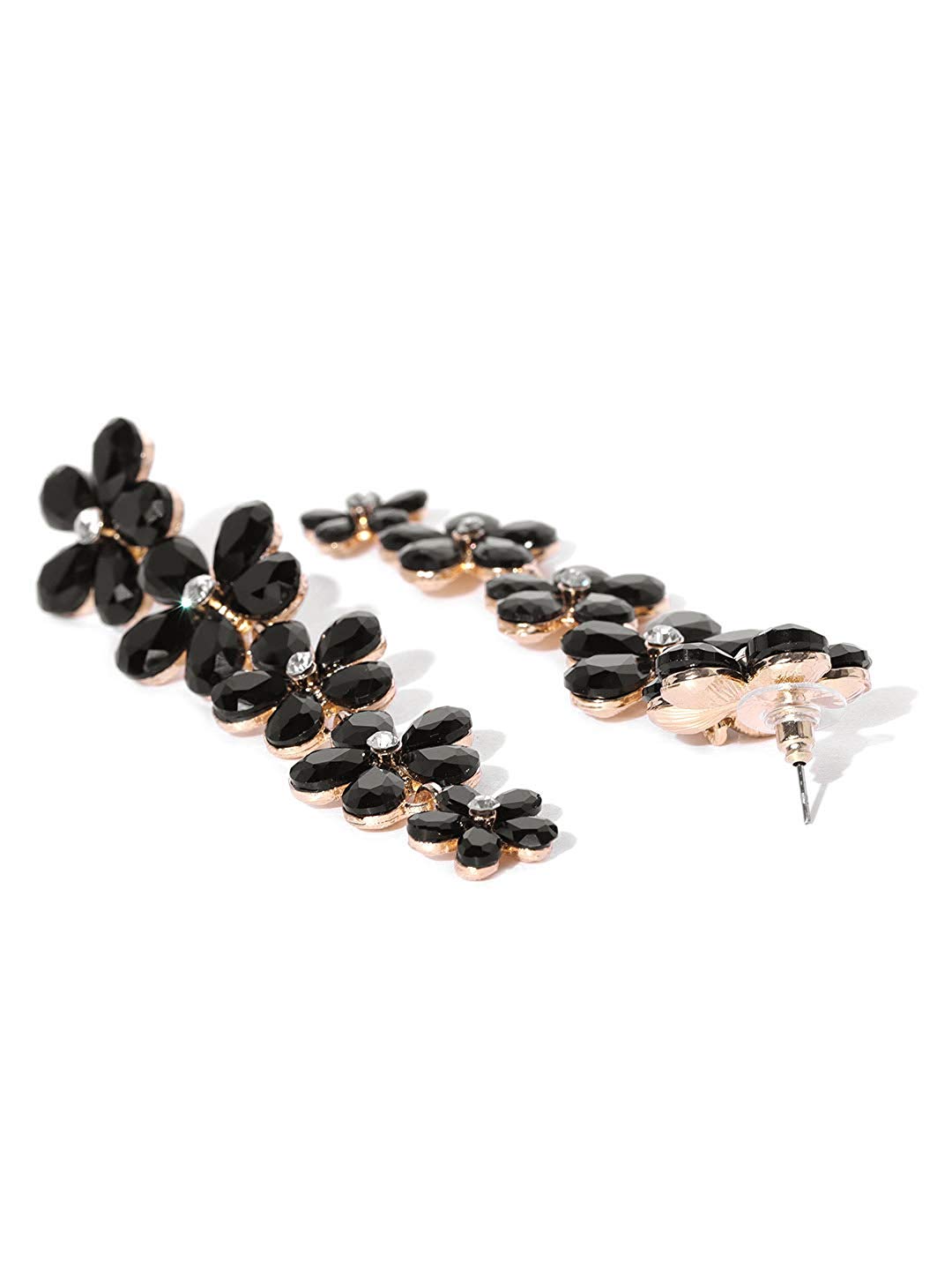 YouBella Jewellery Valentine Collection AAA Swiss Zircon Earings Fashion Earrings for Girls and Women (Black)