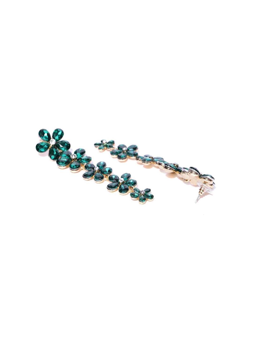 YouBella Jewellery Valentine Collection Swiss Zircon Earings Fashion Earrings for Girls and Women (Green)