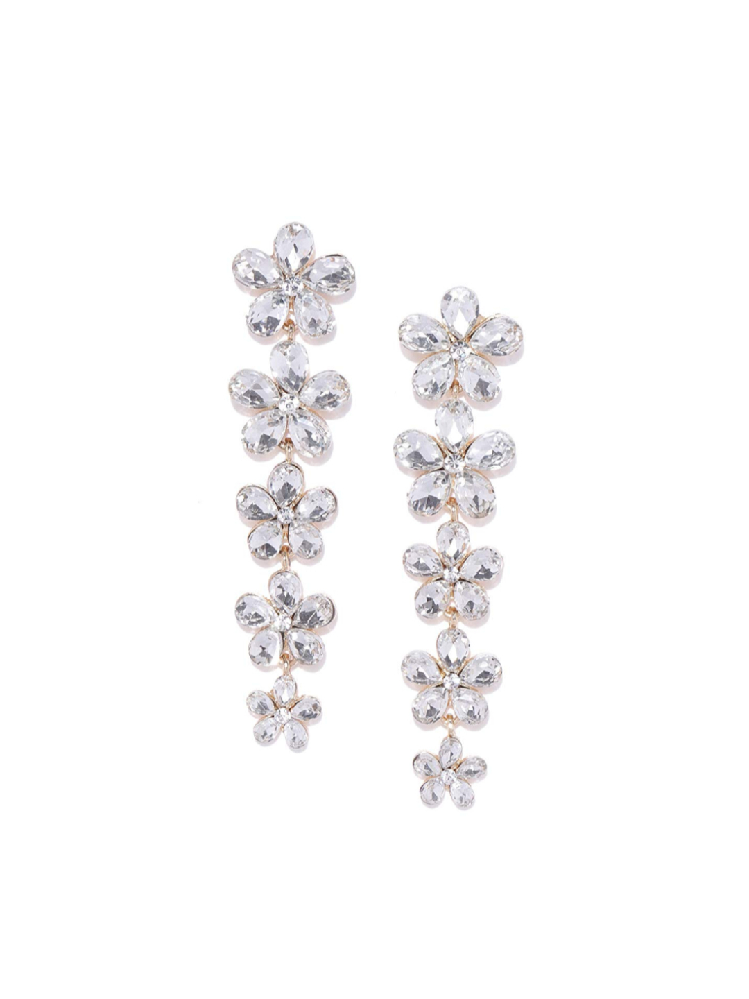 YouBella Jewellery Valentine Collection Swiss Zircon Earings Earrings for Girls and Women (WHITE)